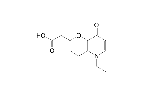 3-(1,2-diethyl-4-oxidanylidene-pyridin-3-yl)oxypropanoic acid