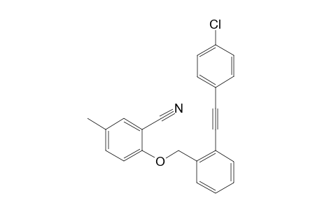 2-[[2-[(4-Chlorophenyl)ethynyl]benzyl]oxy]-5-methylbenzonitrile