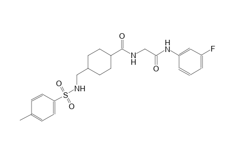 cyclohexanecarboxamide, N-[2-[(3-fluorophenyl)amino]-2-oxoethyl]-4-[[[(4-methylphenyl)sulfonyl]amino]methyl]-