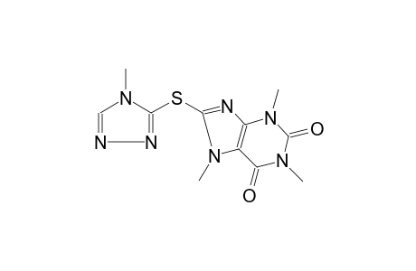 1,3,7-trimethyl-8-[(4-methyl-4H-1,2,4-triazol-3-yl)sulfanyl]-3,7-dihydro-1H-purine-2,6-dione