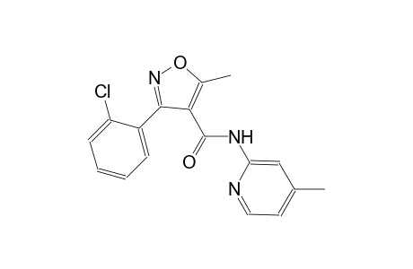 3-(2-chlorophenyl)-5-methyl-N-(4-methyl-2-pyridinyl)-4-isoxazolecarboxamide
