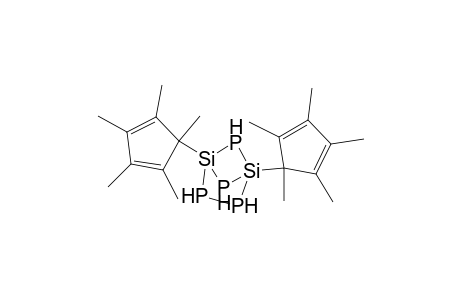 1,4-Bis-(1,2,3,4,5-pentamethylcyclopentadienyl)-1,4-disila-2,3,5,6-tetraphospha-bicyclo[2,1,1]-hexane