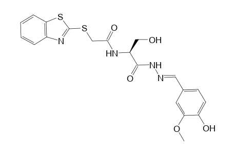 2-Benzothiazolylthioacetyl L-serinyl 4???-hydroxy-3-methoxy-benzylidene hydrazone
