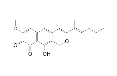(-)-3-[(1E)-1,3-Dimethylpent-1-enyl]-10-hydroxy-7-methoxy-1H-naphtho[2,3-c]pyran-8,9(8H)-dione