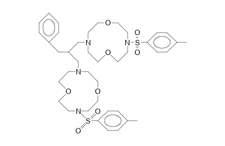 2-Bis(4-tosyl-4,10-diaza-1,7-dioxa-cyclododecan-10-yl-methyl)-ethylbenzene