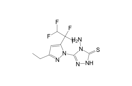 1-(4-amino-5-thioxo-1,2,4-triazol-3-yl)-3-ethyl-5-(1,1,2,2-tetrafluoroethyl)-pyrazole