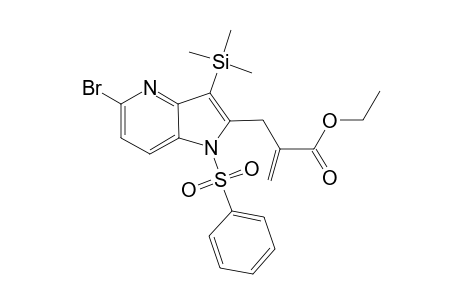 Ethyl 2-((5-bromo-1-(phenylsulfonyl)-3-(trimethylsilanyl)-1H-pyrrolo[3,2-b]pyridine-2-yl)methyl)acrylate