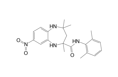 N-(2,6-Dimethylphenyl)-2,4,4-trimethyl-8-nitro-2,3,4,5-tetrahydro-1H-benzo[b][1,4]diazepine-2-carboxamide