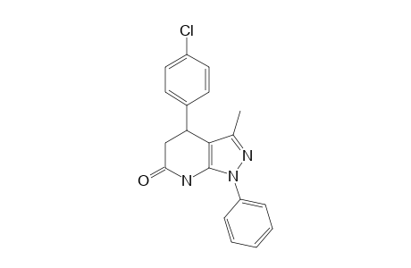 1-PHENYL-4-(4-CHLOROPHENYL)-3-METHYL-4,5-DIHYDROPYRAZOLO-[3,4-B]-PYRIDIN-6-ONE