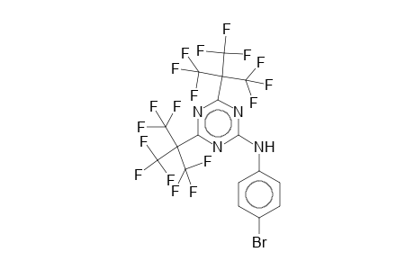 N-(4-Bromophenyl)-4,6-bis[2,2,2-trifluoro-1,1-bis(trifluoromethyl)ethyl]-1,3,5-triazin-2-amine