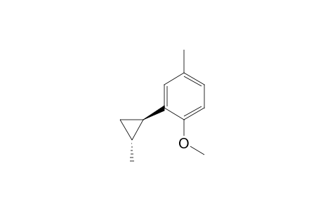 Benzene, 1-methoxy-4-methyl-2-(2-methylcyclopropyl)-, trans-