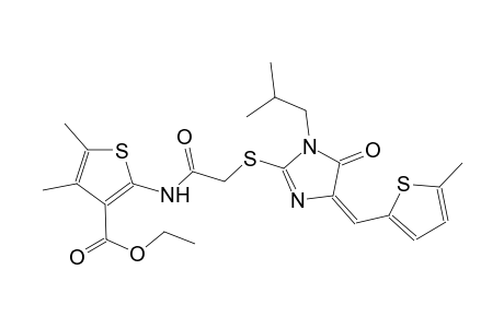 ethyl 2-{[({(4E)-1-isobutyl-4-[(5-methyl-2-thienyl)methylene]-5-oxo-4,5-dihydro-1H-imidazol-2-yl}sulfanyl)acetyl]amino}-4,5-dimethyl-3-thiophenecarboxylate