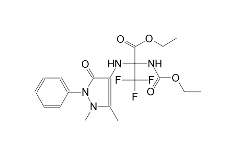 alanine, N-(2,3-dihydro-1,5-dimethyl-3-oxo-2-phenyl-1H-pyrazol-4-yl)-2-[(ethoxycarbonyl)amino]-3,3,3-trifluoro-, ethyl ester
