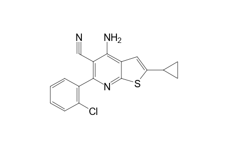 4-Amino-6-(2-chloro-phenyl)-2-cyclopropyl-thieno[2,3-b]pyridine-5-carbonitrile