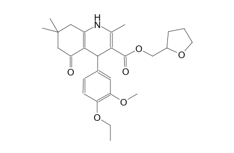 3-quinolinecarboxylic acid, 4-(4-ethoxy-3-methoxyphenyl)-1,4,5,6,7,8-hexahydro-2,7,7-trimethyl-5-oxo-, (tetrahydro-2-furanyl)methyl ester