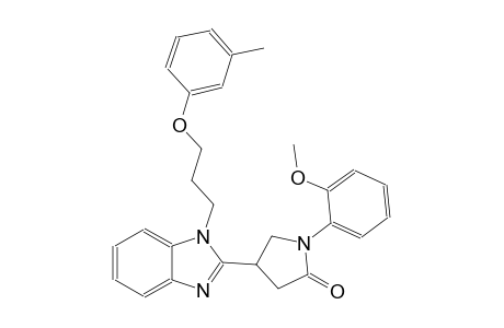 1-(2-Methoxyphenyl)-4-{1-[3-(3-methylphenoxy)propyl]-1H-1,3-benzodiazol-2-yl}pyrrolidin-2-one