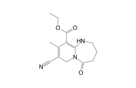 8-Cyano-10-ethoxycarbonyl-9-methyl-1,2,3,4,5,7-hexahydropyrido[1,2-a]-[1,3]-diazepin-6-one