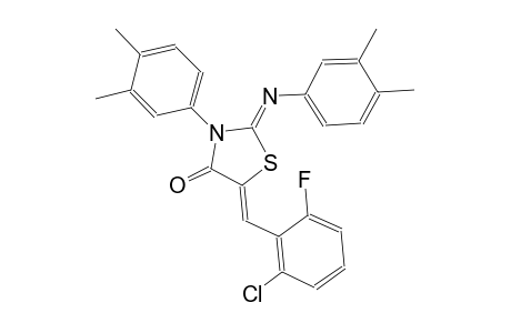 (2Z,5Z)-5-(2-chloro-6-fluorobenzylidene)-3-(3,4-dimethylphenyl)-2-[(3,4-dimethylphenyl)imino]-1,3-thiazolidin-4-one