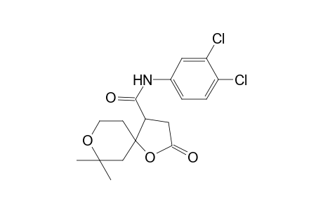 N-(3,4-dichlorophenyl)-7,7-dimethyl-2-oxo-1,8-dioxaspiro[4.5]decane-4-carboxamide