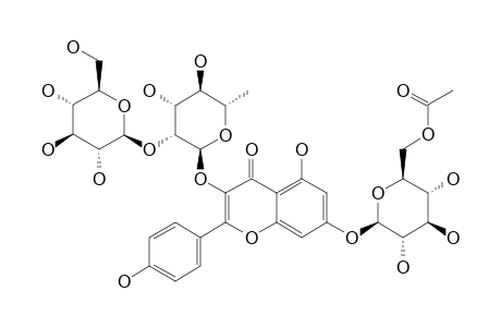 KAEMPFEROL-3-O-ALPHA-L-(2-O-BETA-D-GLUCOPYRANOSYL)-RHAMNOPYRANOSIDE-7-O-BETA-D-(6-O-ACETYL)-GLUCOPYRANOSIDE
