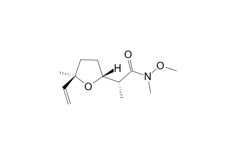 (S)-[2.alpha.(R)*,5.alpha.]-2-(5-Ethenyltetrahydro-5-methyl-2-furanyl)-N-methoxy-N-methylpropanamide