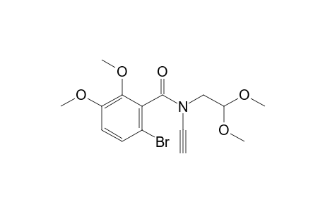 6-Bromanyl-N-(2,2-dimethoxyethyl)-N-ethynyl-2,3-dimethoxy-benzamide
