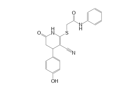 acetamide, 2-[[3-cyano-1,4,5,6-tetrahydro-4-(4-hydroxyphenyl)-6-oxo-2-pyridinyl]thio]-N-phenyl-