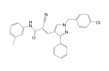 (2E)-3-[1-(4-chlorobenzyl)-3-phenyl-1H-pyrazol-4-yl]-2-cyano-N-(3-methylphenyl)-2-propenamide