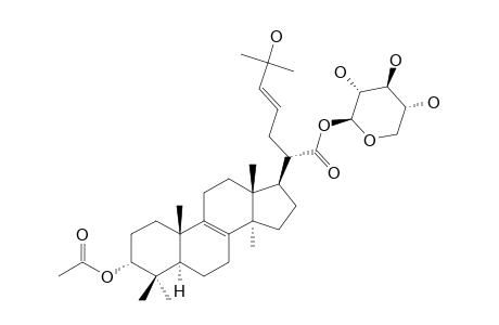 FOMITOSIDE-E;25-HYDROXY-3-ALPHA-ACETOXYLANOST-8-EN-21-OIC-ACID-21-O-BETA-D-XYLOPYRANOSIDE