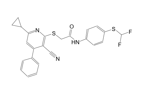 acetamide, 2-[(3-cyano-6-cyclopropyl-4-phenyl-2-pyridinyl)thio]-N-[4-[(difluoromethyl)thio]phenyl]-