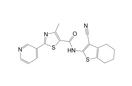 N-(3-cyano-4,5,6,7-tetrahydro-1-benzothien-2-yl)-4-methyl-2-(3-pyridinyl)-1,3-thiazole-5-carboxamide