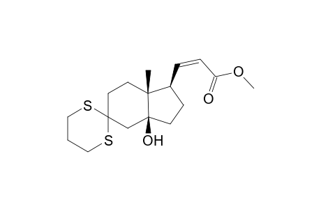 (1 S / R)-1-[2'-(Methoxycarbonyl)vinyl]-3a-hydroxy-7a-methyl-5-spiro[2'-(1'',3'-dithiacyclohexano)]bicyclo[4.3.0]nonane