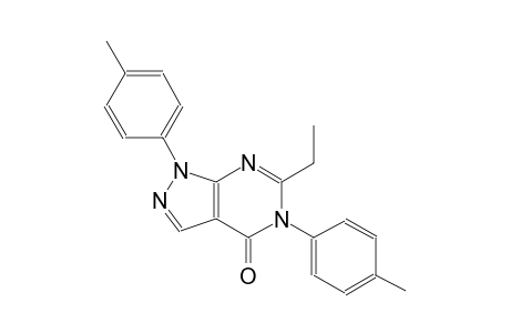 4H-pyrazolo[3,4-d]pyrimidin-4-one, 6-ethyl-1,5-dihydro-1,5-bis(4-methylphenyl)-