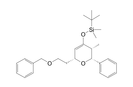 (2R*,3R*,6R*)-6-(2'-Benzyloxy)ethyl-4-(tert-butyldimethylsilyloxy)-3-methyl-2-phenyl-2,3-dihydro-6H-pyran