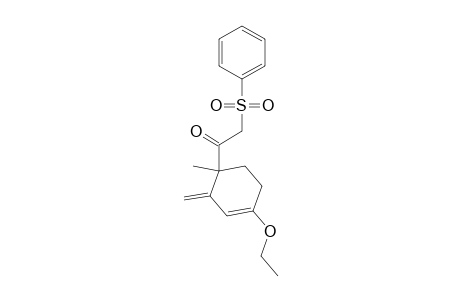 Ethanone, 1-(4-ethoxy-1-methyl-2-methylene-3-cyclohexen-1-yl)-2-(phenylsulfonyl)-