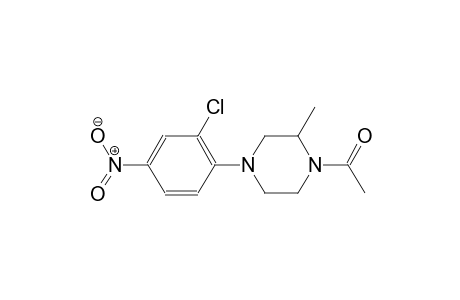 piperazine, 1-acetyl-4-(2-chloro-4-nitrophenyl)-2-methyl-