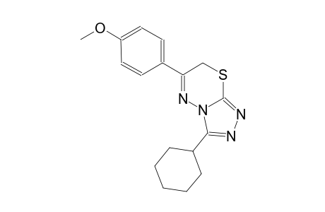 3-cyclohexyl-6-(4-methoxyphenyl)-7H-[1,2,4]triazolo[3,4-b][1,3,4]thiadiazine