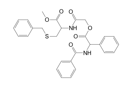 2-[[2-(2-benzamido-1-oxo-2-phenylethoxy)-1-oxoethyl]amino]-3-(phenylmethylthio)propanoic acid methyl ester