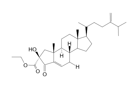 2-(Ethoxycarbonyl)-2.beta.-hydroxy-A-nor-ergosta-5,24(28)-dien-4-one