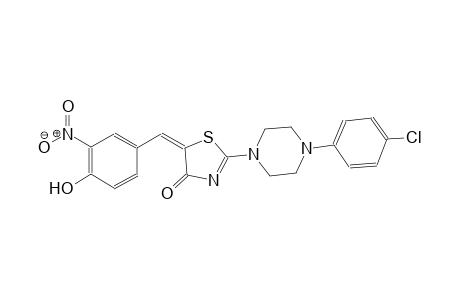 (5E)-2-[4-(4-chlorophenyl)-1-piperazinyl]-5-(4-hydroxy-3-nitrobenzylidene)-1,3-thiazol-4(5H)-one