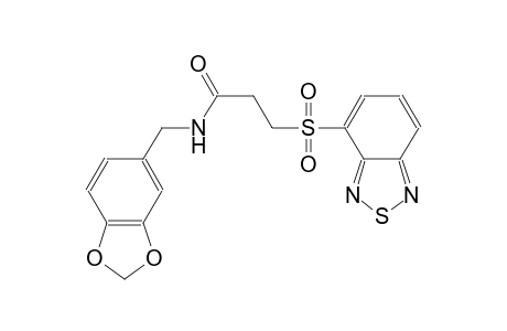 propanamide, N-(1,3-benzodioxol-5-ylmethyl)-3-(2,1,3-benzothiadiazol-4-ylsulfonyl)-
