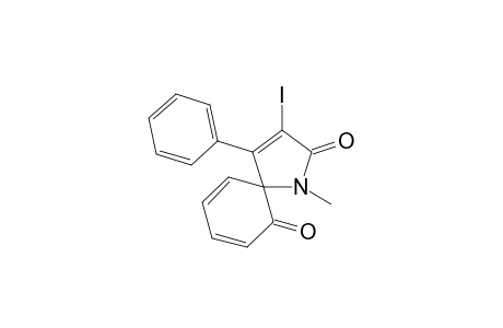 3-Iodo-1-methyl-4-phenyl-1-azaspiro[4.5]deca-3,7,9-triene-2,6-dione