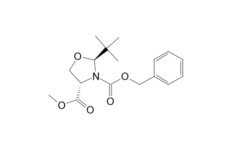Methyl (2S,4S)-3-[(benzyloxy)carbonyl]-2-(t-butyl)oxazolidine-4-carboxylate
