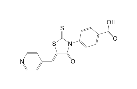 4-[(5Z)-4-oxo-5-(4-pyridinylmethylene)-2-thioxo-1,3-thiazolidin-3-yl]benzoic acid