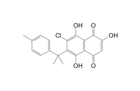 7-Chloro-2,5,8-trihydroxy-6-(.alpha.,.alpha.,4-trimethylbenzyl)-1,4-naphthoquinone