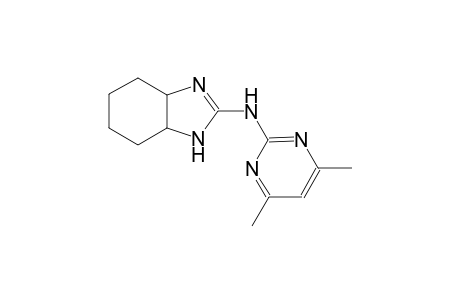 N-(4,6-dimethyl-2-pyrimidinyl)-3a,4,5,6,7,7a-hexahydro-1H-benzimidazol-2-amine