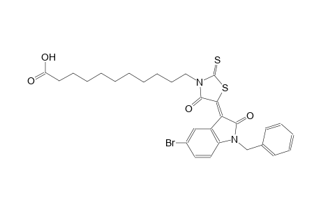 11-[(5Z)-5-(1-benzyl-5-bromo-2-oxo-1,2-dihydro-3H-indol-3-ylidene)-4-oxo-2-thioxo-1,3-thiazolidin-3-yl]undecanoic acid