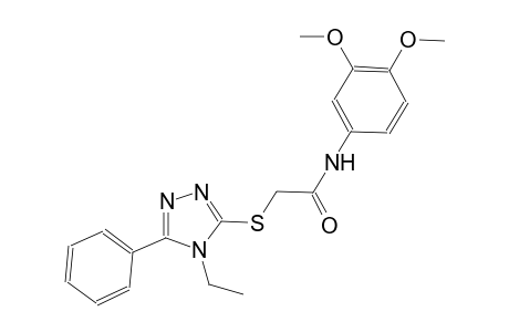 N-(3,4-dimethoxyphenyl)-2-[(4-ethyl-5-phenyl-4H-1,2,4-triazol-3-yl)sulfanyl]acetamide