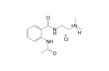 ethanaminium, 2-[[2-(acetylamino)benzoyl]amino]-N,N-dimethyl-, chloride