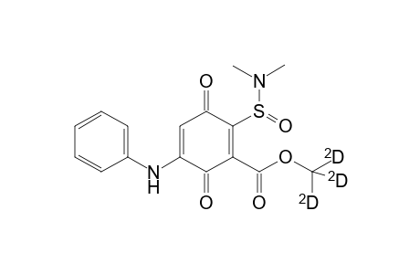 5-Anilino-3-deuteriocarbomethoxy-2-dimethylsulfoximido-1,4-benzoquinone